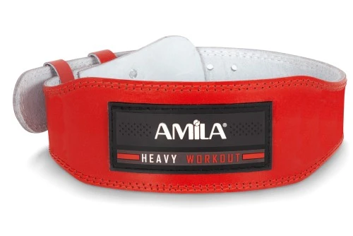 Amila Ζώνη ’Ρσης Βαρών Amila Δερμάτινη Κόκκινη Γ΄ Quality S (44305)