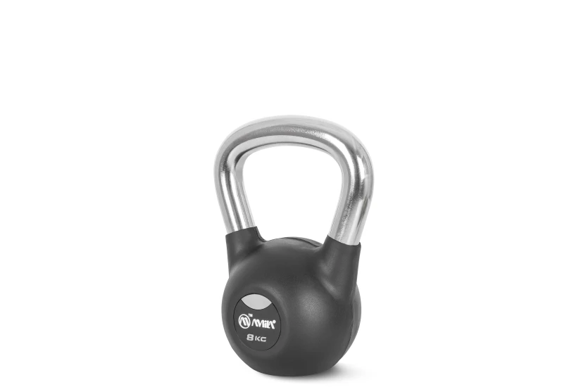 Amila Kettlebell Rubber Cover Cr Handle 8 Kg ? Μαύρο (44496)