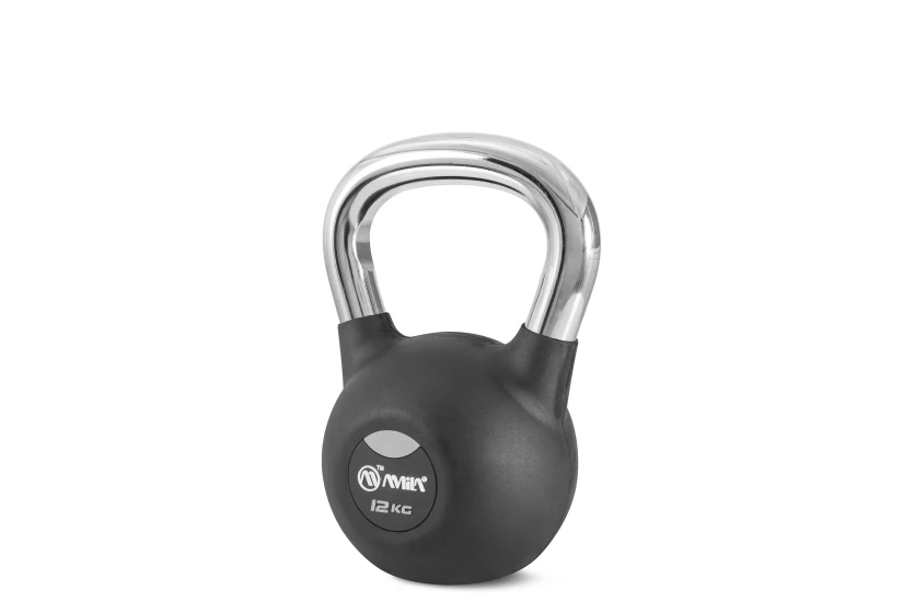 Amila Kettlebell Rubber Cover Cr Handle 12 Kg ? Μαύρο (44497)