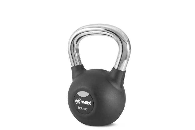 Amila Kettlebell Rubber Cover Cr Handle 16 Kg ? Μαύρο (44498)