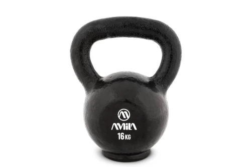 Amila Kettlebell Cast Iron Rubber Base 16 Kg - Μαύρο (44503)