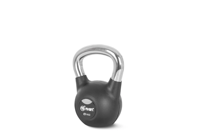Amila Kettlebell Rubber Cover Cr Handle 6 Kg ? Μαύρο (44571)