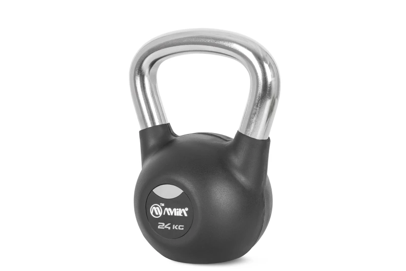 Amila Kettlebell Rubber Cover Cr Handle 24 Kg ? Μαύρο (44573)