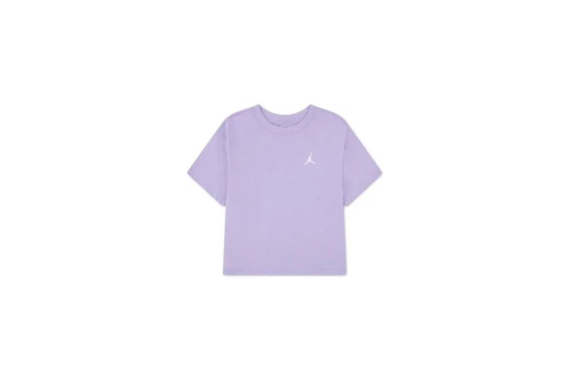 Jordan Brooklyn Essentials Embroidered Παιδικό Κοντομάνικο T-Shirt Λιλά