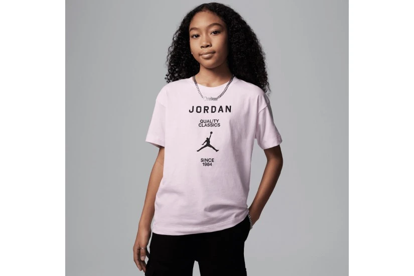 Jordan Graphic Παιδικό Κοντομάνικο T-Shirt Ροζ