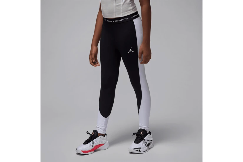 Jordan Dri-FIT Sport Παιδικό Μακρύ Κολάν Μαύρο, Λευκό