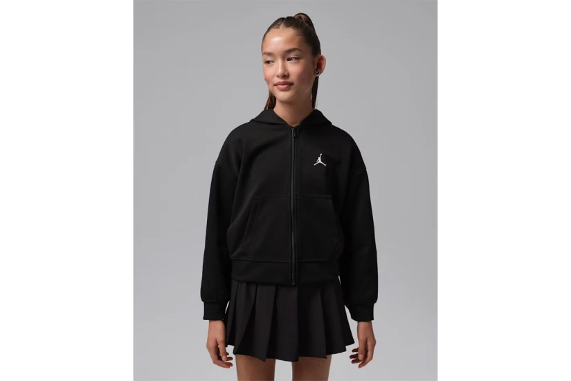 Jordan Dri-FIT Perform Sport Παιδική Πολυεστερική Ζακέτα με Κουκούλα Μαύρη