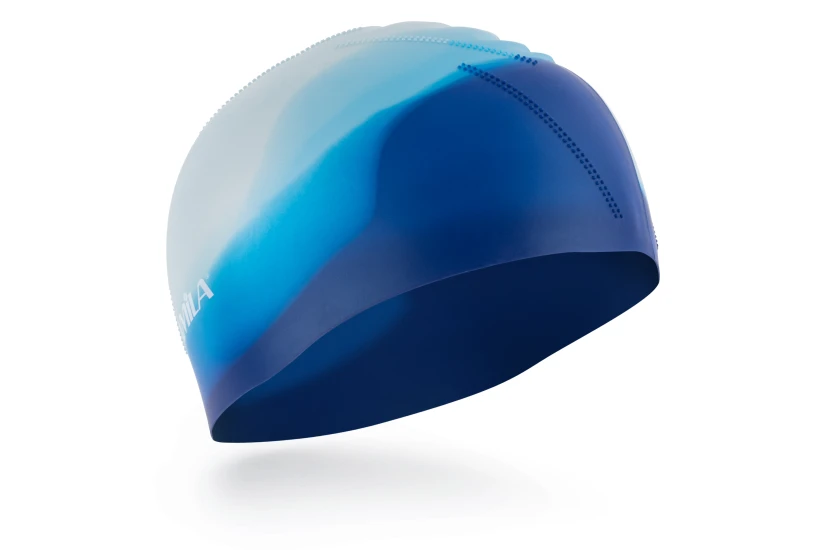 Amila Multicolor WLB Σκουφάκι Κολύμβησης Μπλε, Γαλάζιο, Λευκό