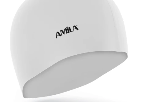Amila Σκουφάκι Κολύμβησης Amila Long Hair Hq Λευκό (47024)