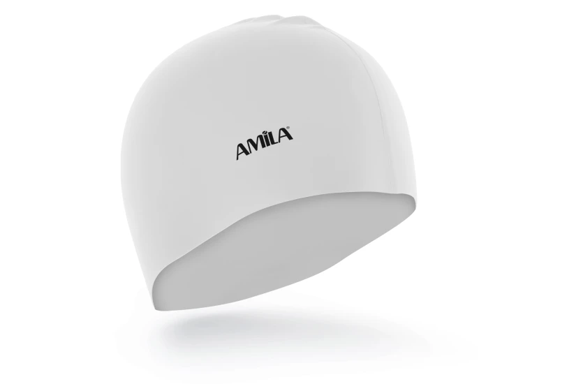 Amila Σκουφάκι Κολύμβησης Amila Long Hair Hq Λευκό (47024)