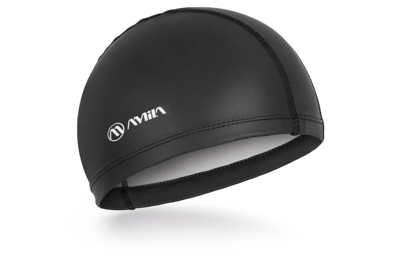 Amila Fabric Silicone Σκουφάκι Κολύμβησης Μαύρο