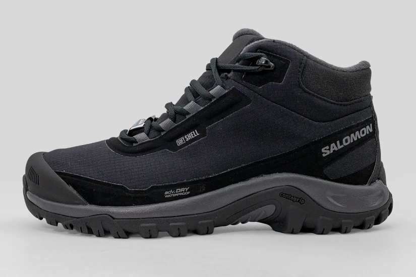 Salomon Shelter Waterproof Γυναικεία Μποτάκια Πεζοπορίας Μαύρα