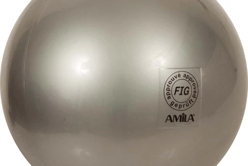 Amila Μπάλα Ρυθμικής Γυμναστικής 19Cm Fig Approved, Ασημί (47957)