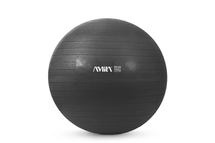 Amila Μπάλα Γυμναστικής Bulk 55Cm - Μαύρη (48412)