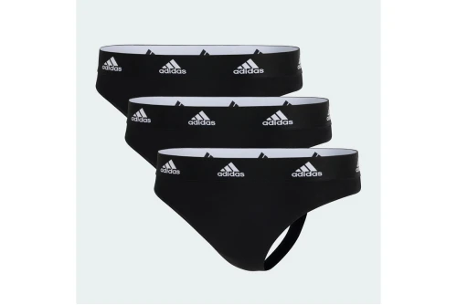Adidas Performance Active Comfort Cotton Εσώρουχο String Γυναικείο 3-Τεμάχια (4A3P79 BLACK)