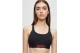 Hugo Padded Sporty Logo Cross-Back Γυναικείο Bralette Μαύρο