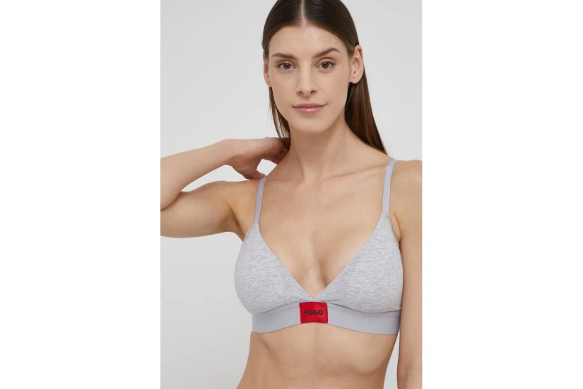 Hugo Triangle Red Label Γυναικείο Σουτιέν Γκρι
