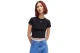 Hugo Baby B Γυναικείο Κοντομάνικο Crop Top T-Shirt Μαύρο