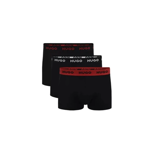 Hugo Trunk With Logo Εσώρουχο Boxer Ανδρικό 3-Τεμάχια (50532611 010)