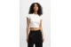 Hugo Dome Γυναικείο Κοντομάνικο Cropped T-Shirt Λευκό