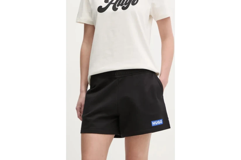 Hugo Classic Γυναικείο Αθλητικό  Σορτς Μαύρο