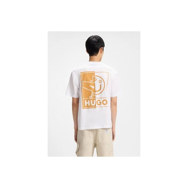 Hugo Nedix With Monogram Graphics T-Shirt Ανδρικό (50543483 100)