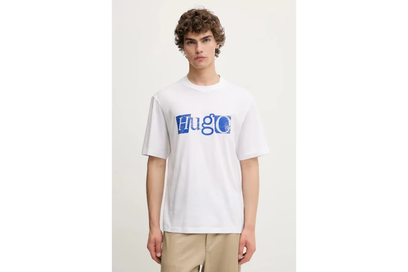 Hugo Nugix Ανδρικό Κοντομάνικο T-Shirt Λευκό, Ρουά