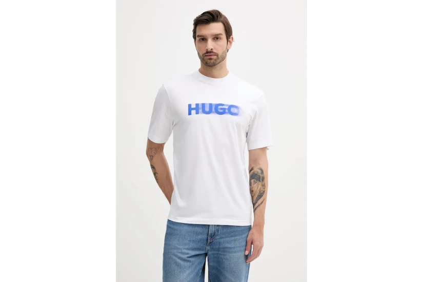Hugo Nalax Ανδρικό Κοντομάνικο T-Shirt Λευκό, Ρουά