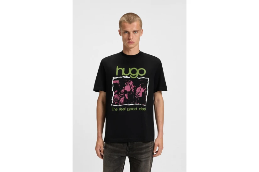 Hugo Nopix Music Inspired Artwork Ανδρικό Κοντομάνικο T-Shirt Μαύρο