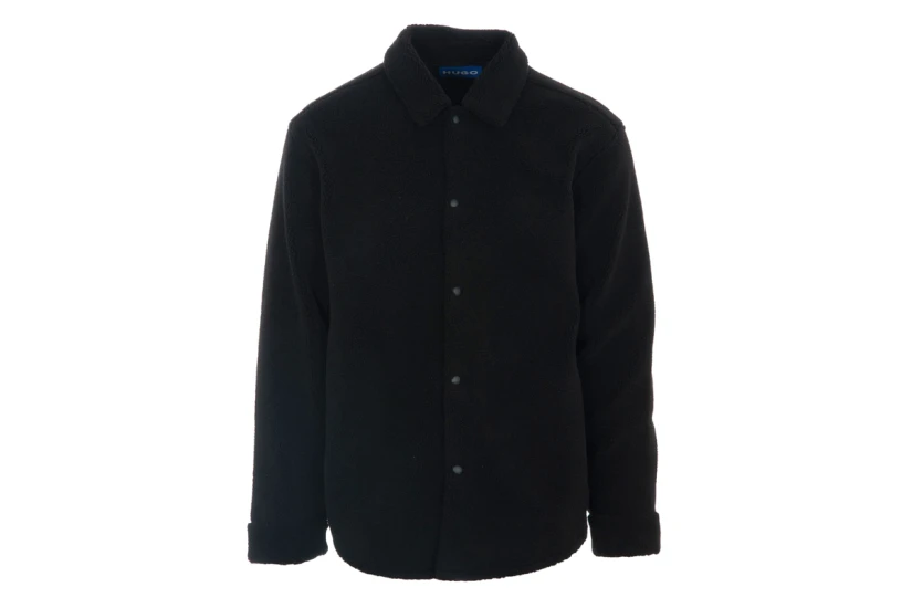 Hugo Ebolt Soft Teddy Fleece Ανδρικό Jacket Μαύρο