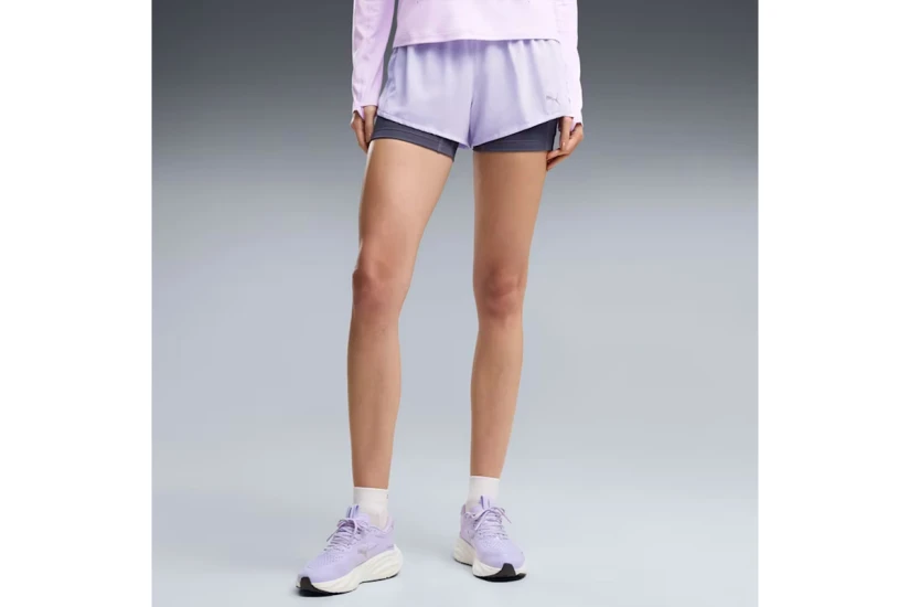 Puma Velocity Γυναικείο Σορτς με Εσωτερικό Κολάν Λεβάντα, Μωβ