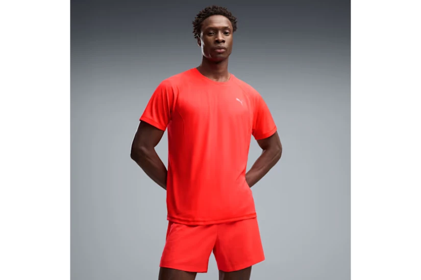 Puma Velocity Ανδρικό Κοντομάνικο T-Shirt Κοραλλί