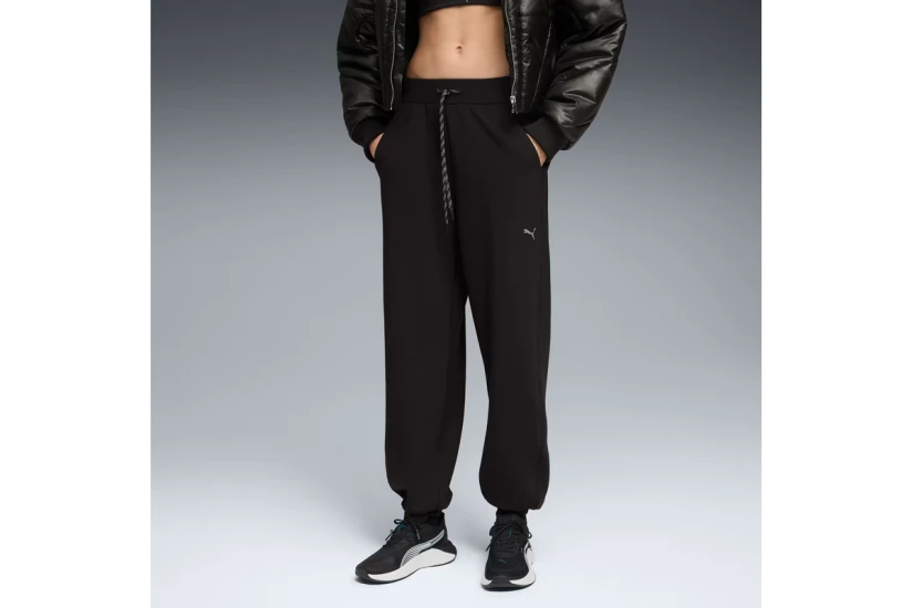 Puma Cloudspun Γυναικείο Παντελόνι Φόρμας Μαύρο