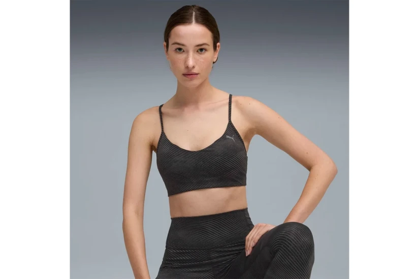 Puma Cloudspun Γυναικείο Μπουστάκι Ανθρακί, Μαύρο