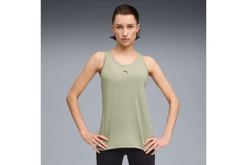 Puma Cloudspun Racerback Γυναικεία Αμάνικη Μπλούζα Λαδί