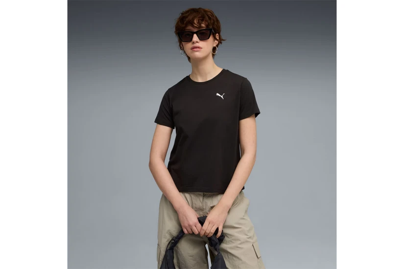 Puma Strong Cross Back Γυναικείο Κοντομάνικο T-Shirt Μαύρο