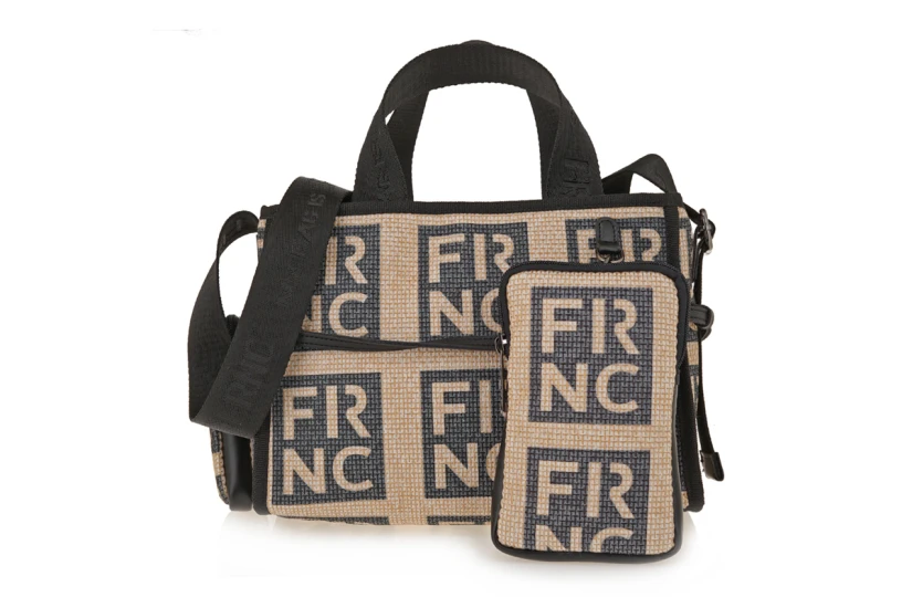 Frnc Fashion Τσάντα Ωμου - Χειρός Μαύρη, Μπεζ