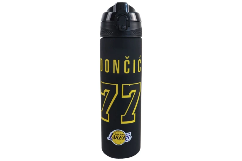 Back Me Up NBA Los Angeles Lakers Luka Doncic 77 Παγούρι Μαύρο, Κίτρινο, Μωβ 700Ml