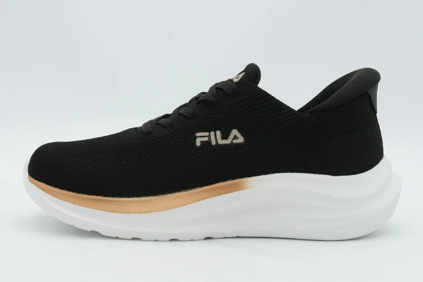 Fila Lana 5 Nanobionic Γυναικεία Αθλητικά Παπούτσια για Τρέξιμο Μαύρα, Λευκά, Χρυσά
