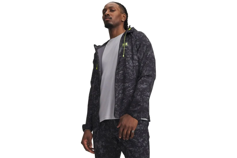 Under Armour Vibe Woven Ανδρικό Αντιανεμικό Μπουφάν Μαύρο, Ανθρακί, Φυτρί