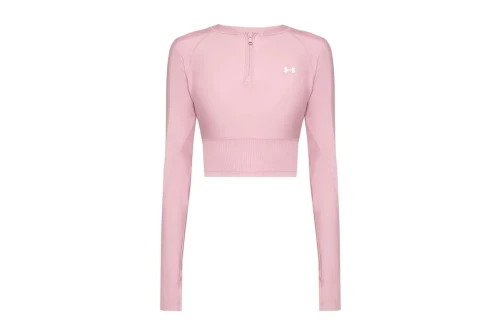 Under Armour Heatgear Rib 1-4 Zip Crop Top Μακρυμάνικο Γυναικείο (6003981 673)