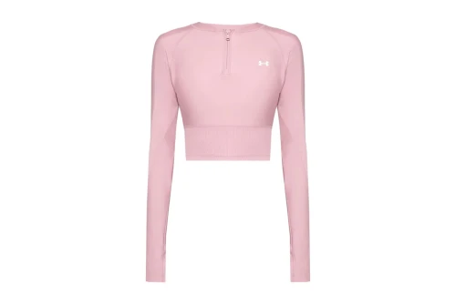 Under Armour Heatgear Rib 1-4 Zip Crop Top Μακρυμάνικο Γυναικείο (6003981 673)