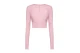 Under Armour Heatgear Rib 1-4 Zip Γυναικείο Μακρυμάνικο Crop Top Ροζ