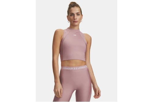 Under Armour Heatgear Rib Crop Top Αμάνικο Γυναικείο (6003985 673)