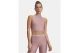 Under Armour Heatgear Rib Γυναικείο Αμάνικο Crop Top Σάπιο Μήλο