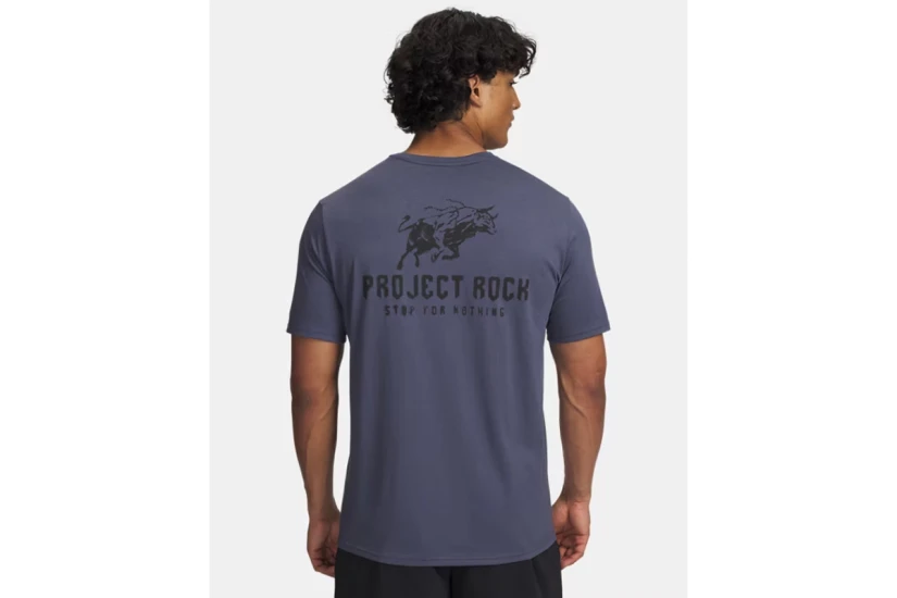 Under Armour Project Rock Ανδρικό Κοντομάνικο T-Shirt Μπλε