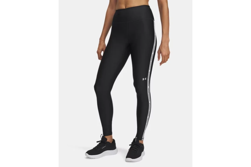 Under Armour Tech Wordmark Tape Γυναικείο Μακρύ Κολάν Μαύρο, Λευκό