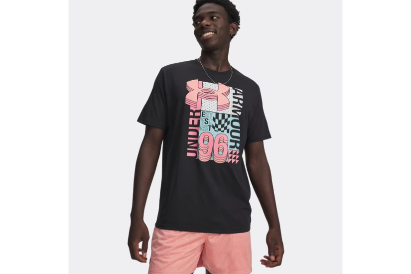 Under Armour Logo Collage Ανδρικό Κοντομάνικο T-Shirt Μαύρο
