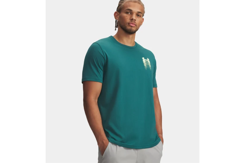 Under Armour Blur Logo Ανδρικό Κοντομάνικο T-Shirt Πετρόλ