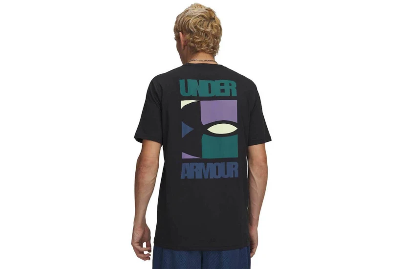 Under Armour Block Logo Ανδρικό Κοντομάνικο T-Shirt Μαύρο